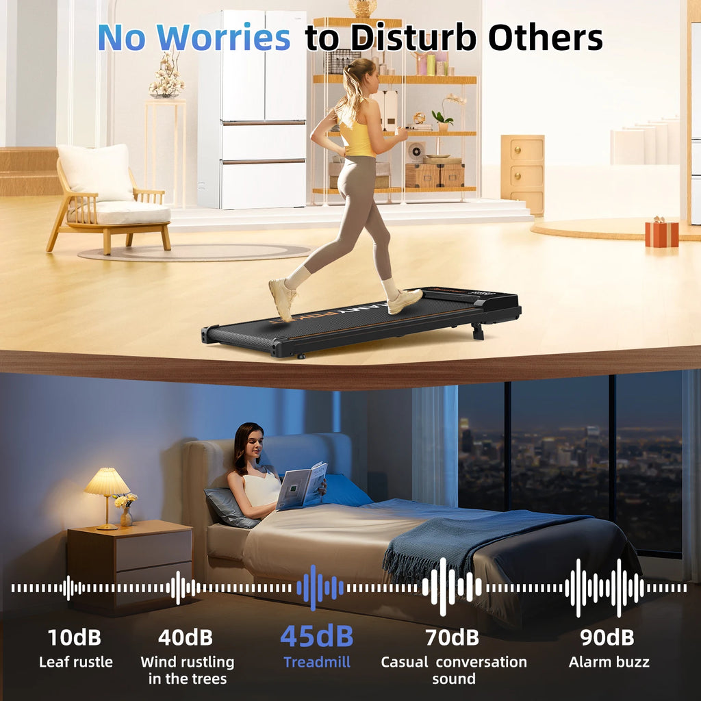 RAMYPOKET Hopfällbart Gå- & Löpband 1–10 km/h med 9 % Lutning