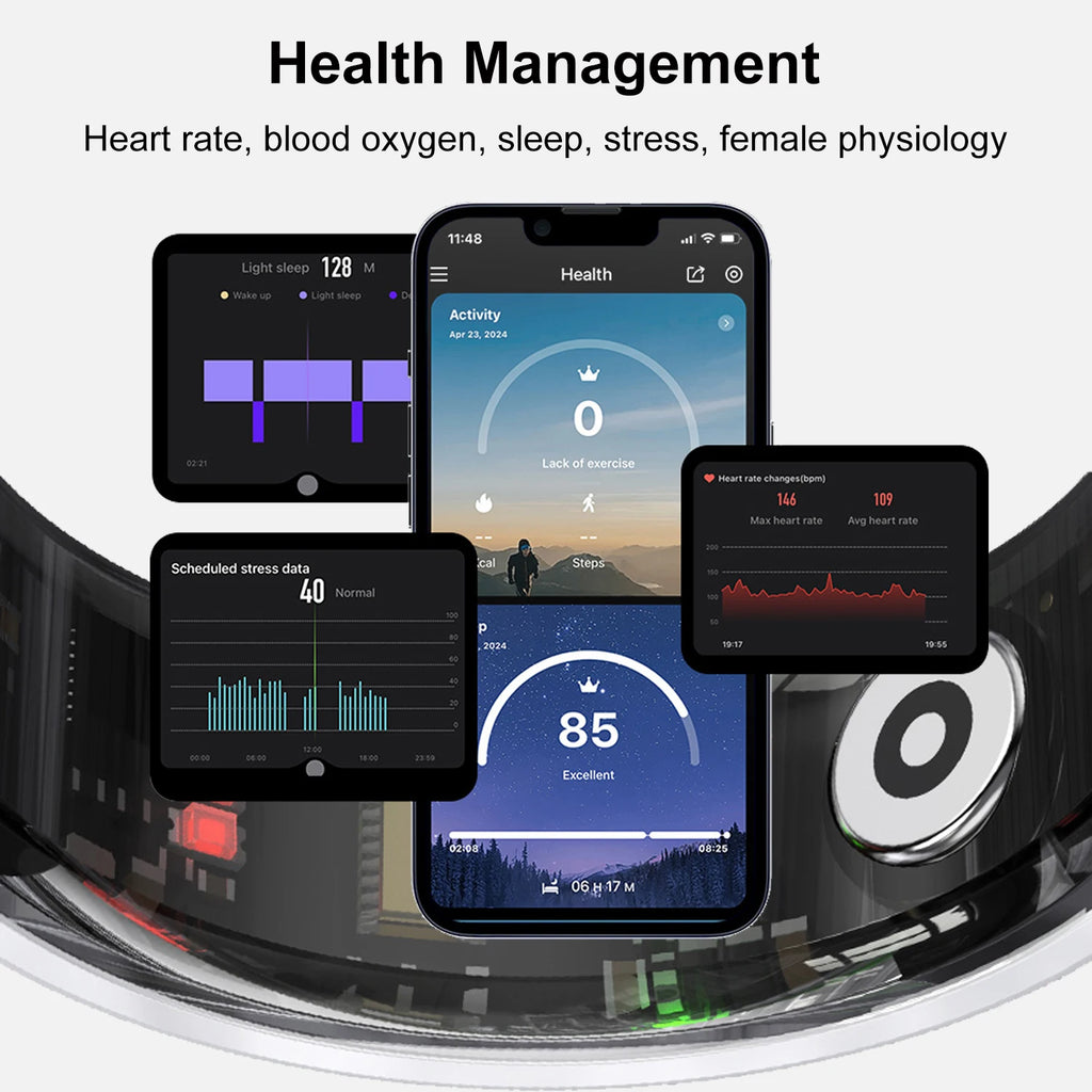 R05 Smart Ring med NFC – Puls, Sömn & 5ATM Vattentät