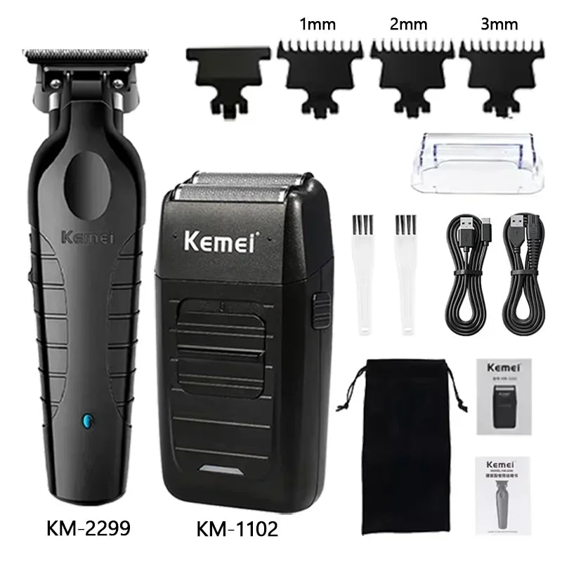 Kemei Hair Clipper Kit - Professional Hair Cutting Machine