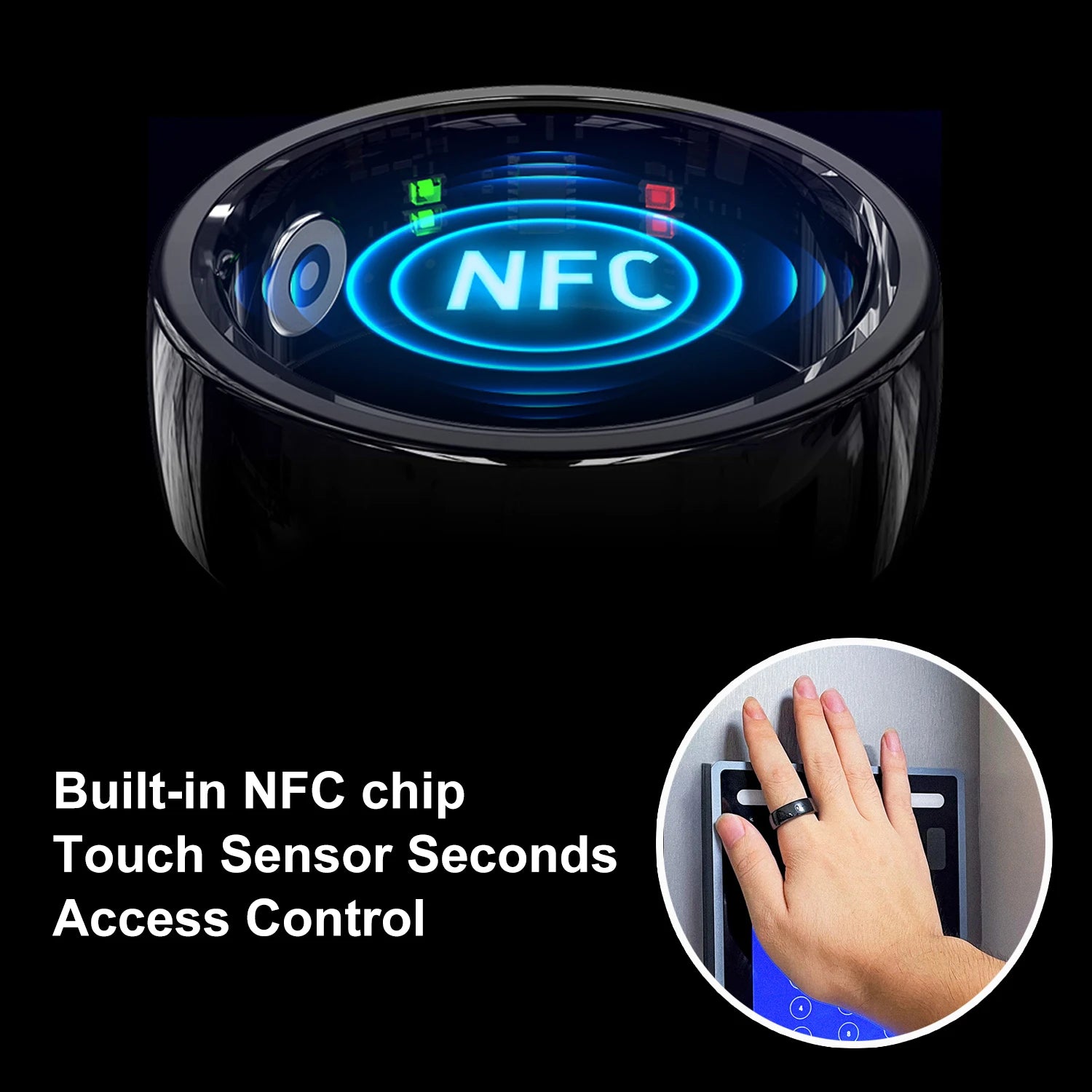 R05 Smart Ring med NFC – Puls, Sömn & 5ATM Vattentät