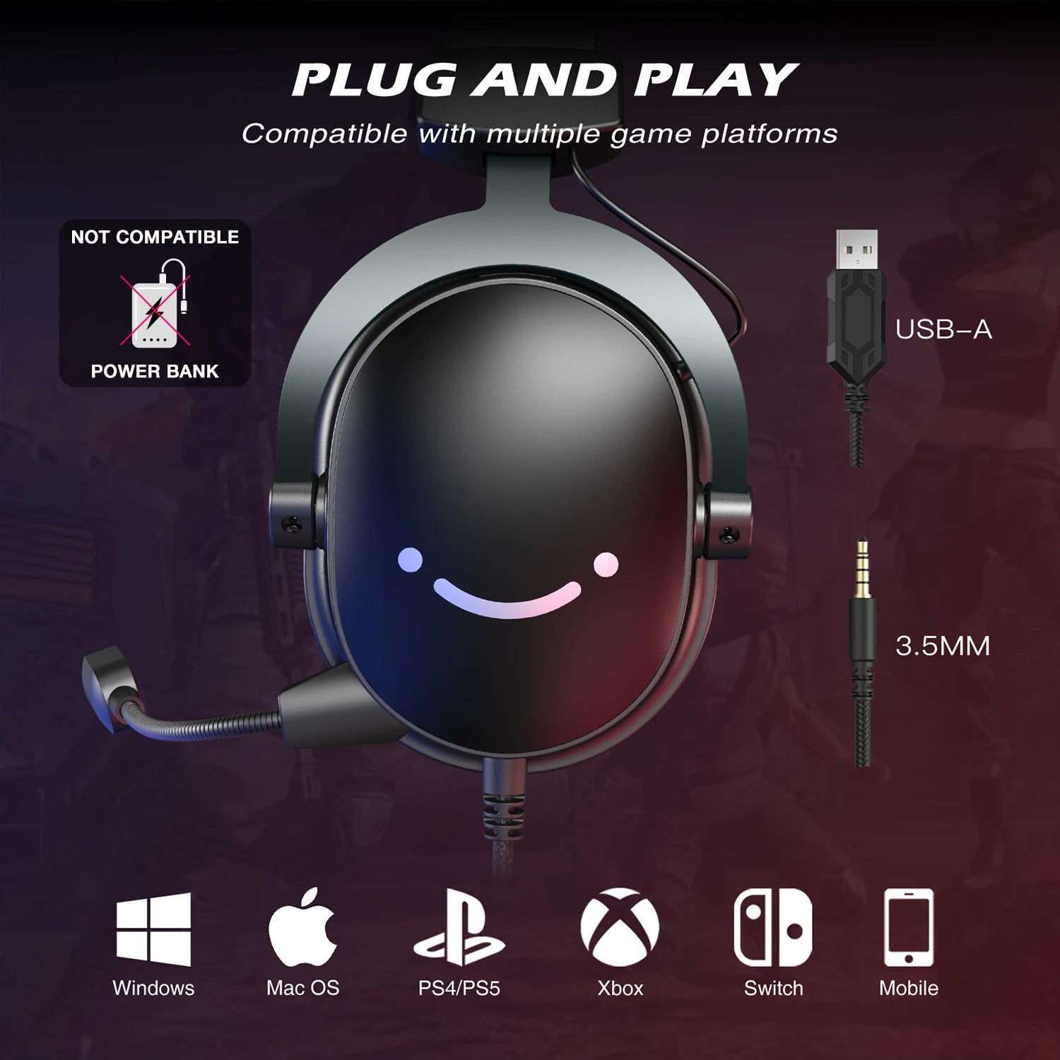 FIFINE H9 Headset – 7.1 Surround för PC & Konsol