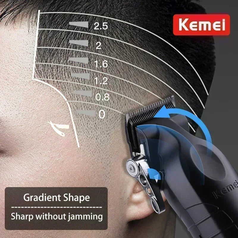 Kemei Hair Clipper Kit - Professional Hair Cutting Machine